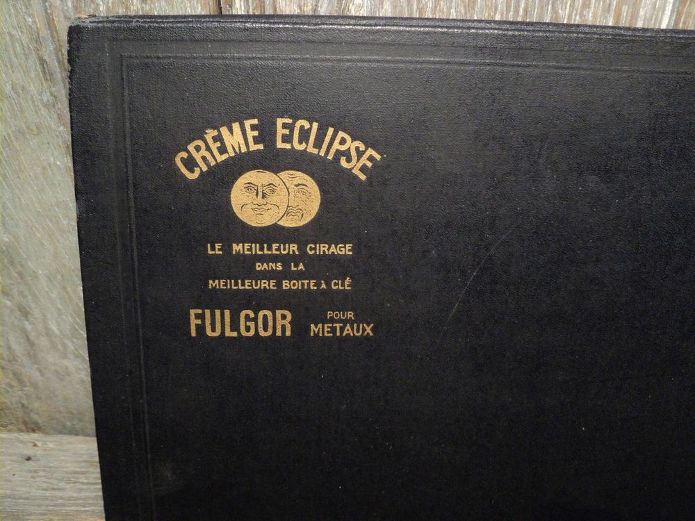 Ancien Porte-Menu Publicitaire Cirage Cr&egrave;me Eclipse. 