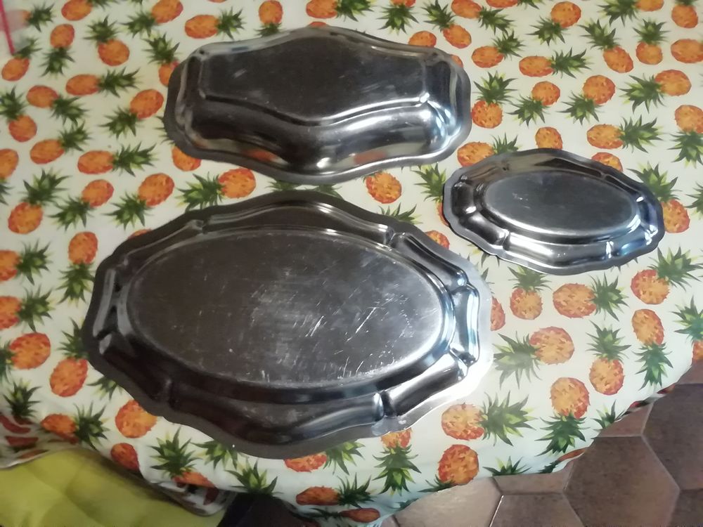 Lot de 3 plats inox Cuisine