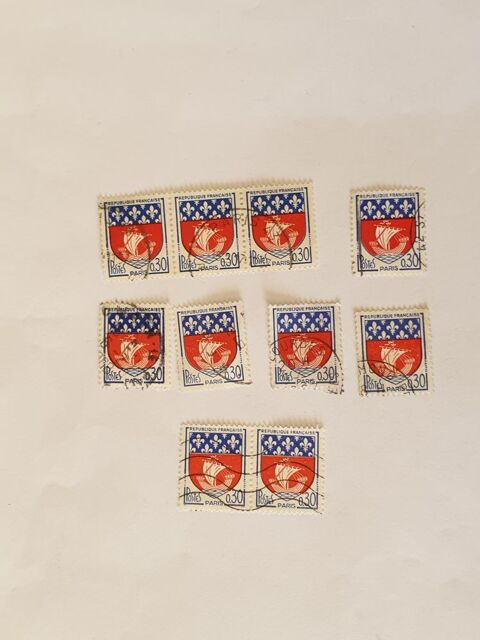Timbre france Armoiries Paris 1962- lot 0.40 euro 0 Marseille 9 (13)