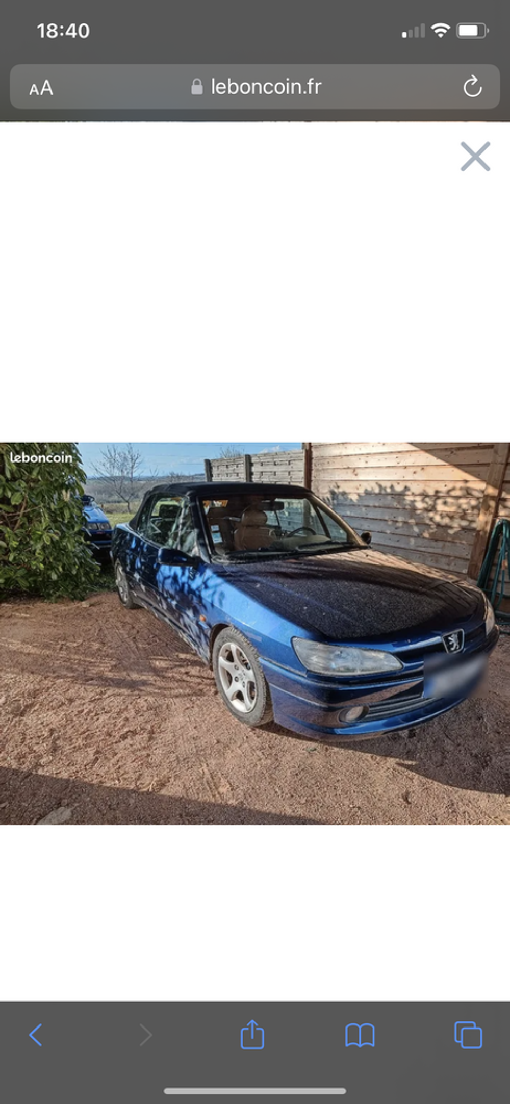 306 Cabriolet 2.0i 16V 1997 occasion 63830 Nohanent