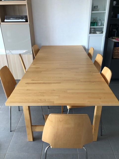 Grande table avec rallonge + 8 chaises 340 Venarsal (19)
