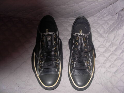 Converses homme p. 41 cuir noir basses avec lacets ALL*STAR 25 Ch�n�railles (23)