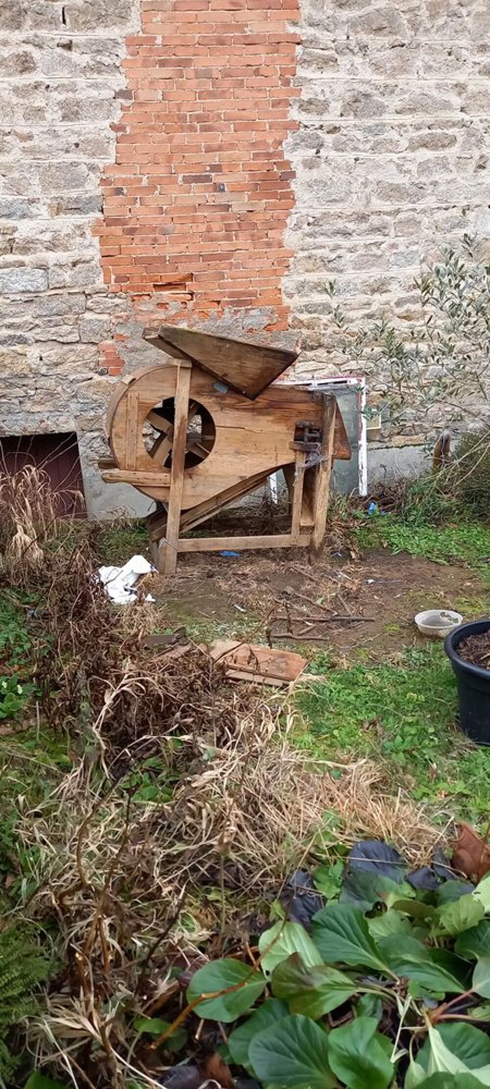 ancienne batteuse &agrave; bl&eacute; Décoration