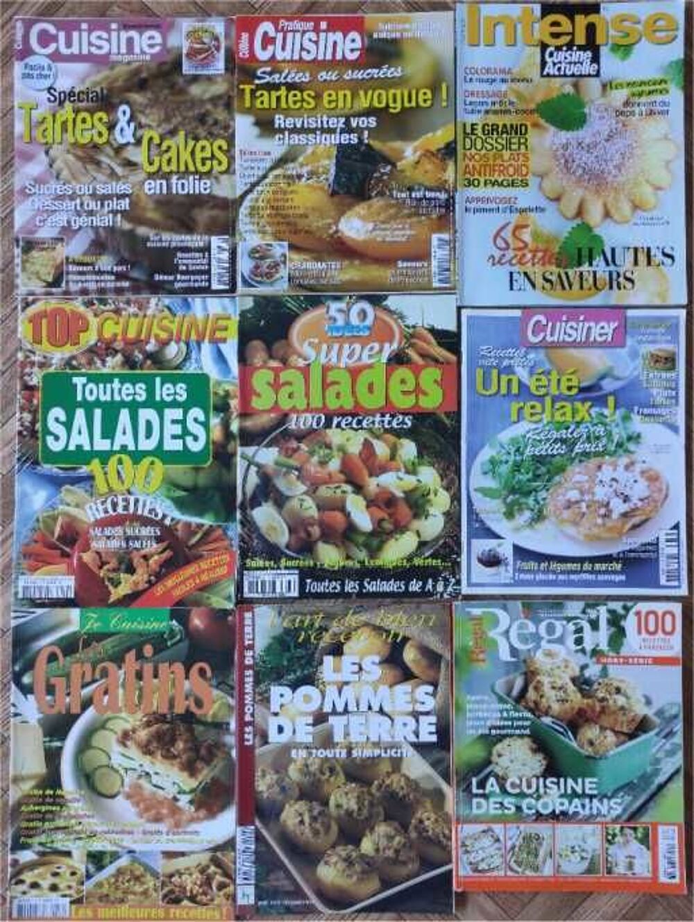 Lot 9 anciens magazines cuisine Livres et BD
