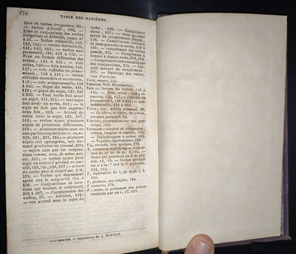 Livre offert &agrave; l'Instituteur de Ramousies (Nord) en 1861 