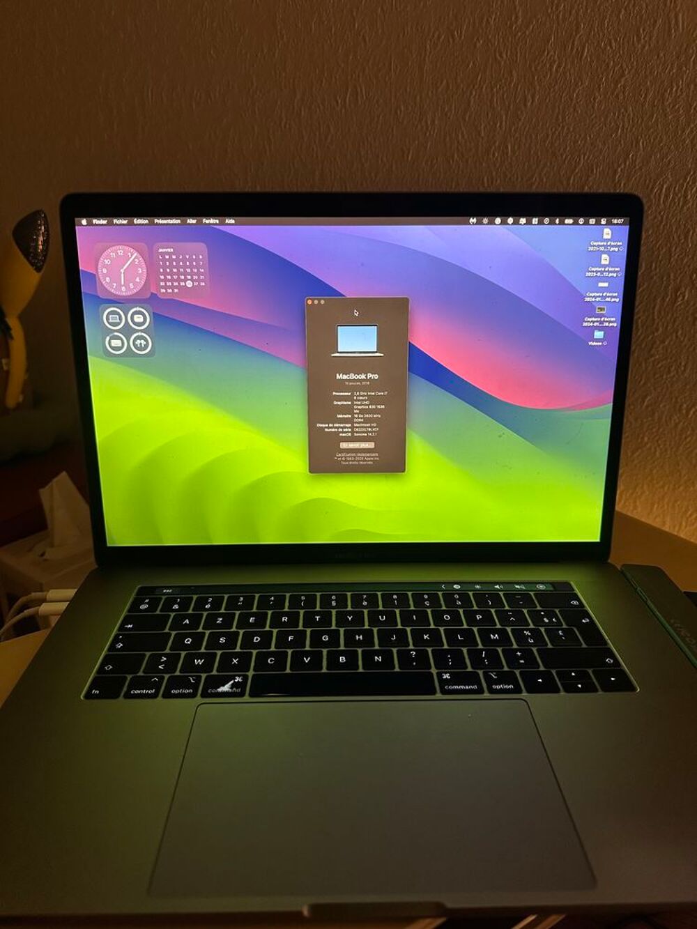 Macbook Pro 2019 - 16 Go - 256 Go - Touch Bar Matriel informatique