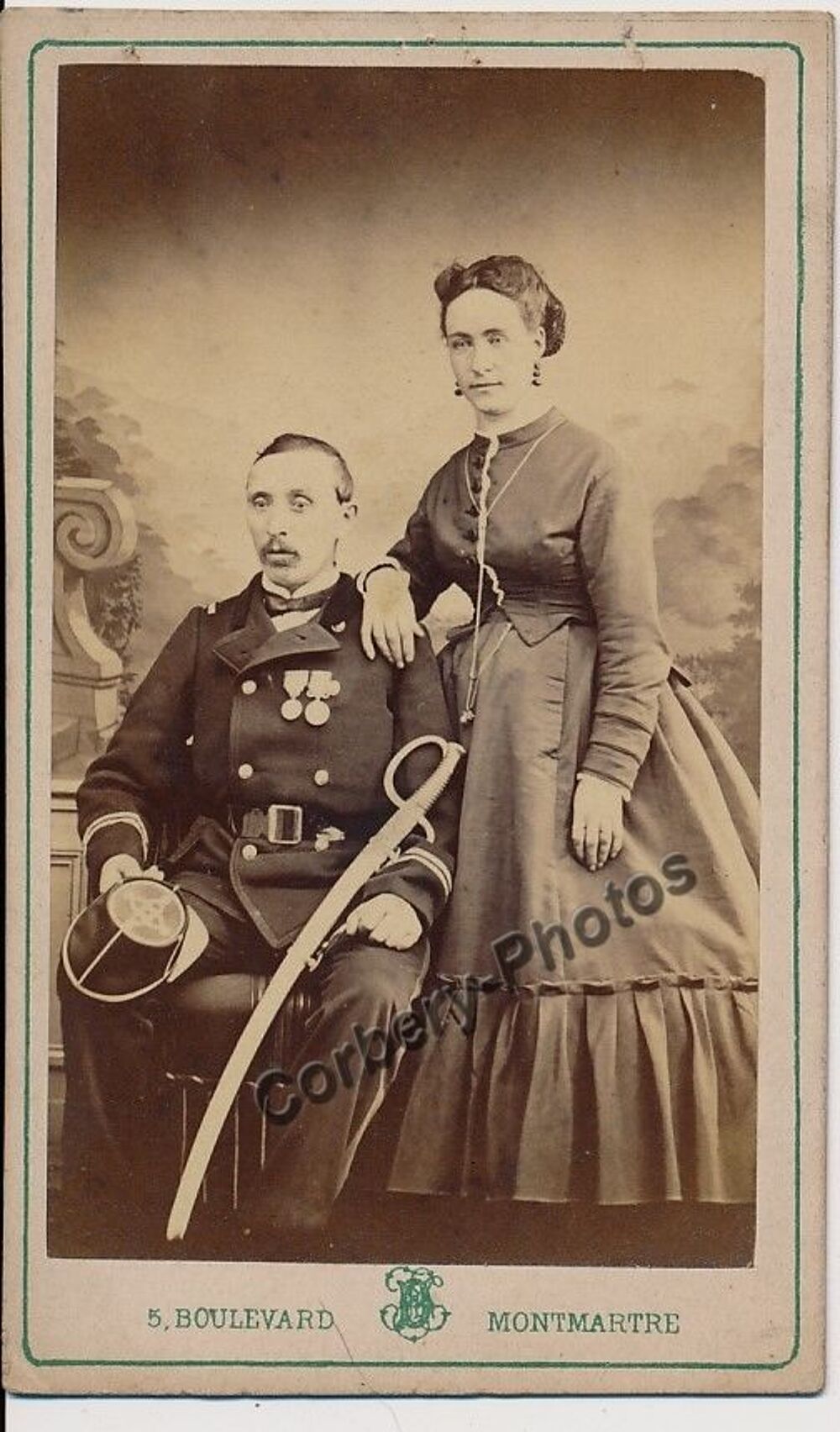  Portrait Militaire Officier de la Garde Nationale Mobile 