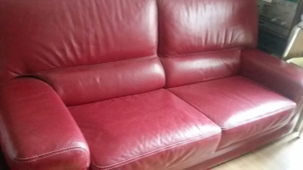 deux canap&eacute;s cuir buffles Décoration