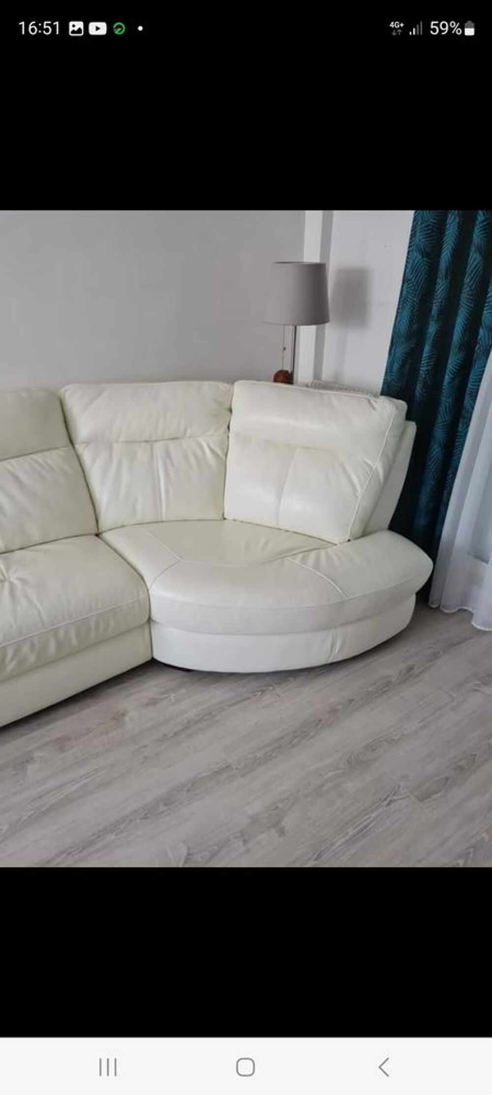 &Ccedil;anape d'angle en cuir avec fonction relax Meubles