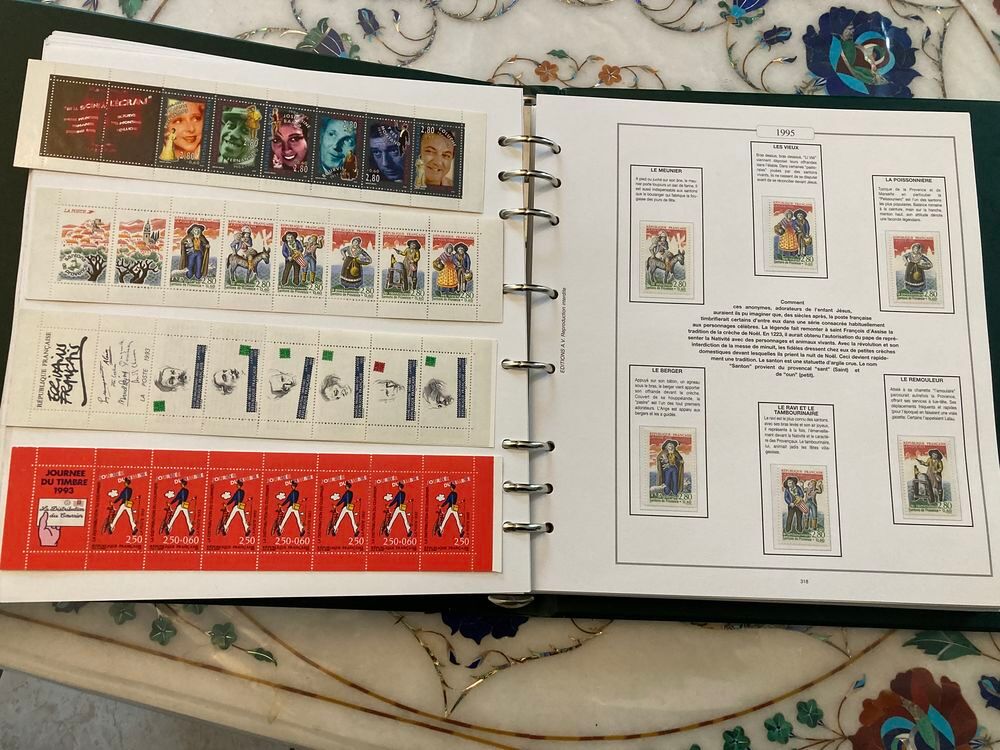 timbres ann&eacute;es compl&egrave;tes 1989/1998 neufs 