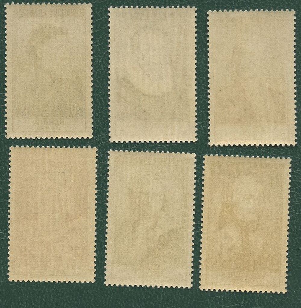 France-Timbres-1955-Yvert-No-1027-1032 serie RENOIR 