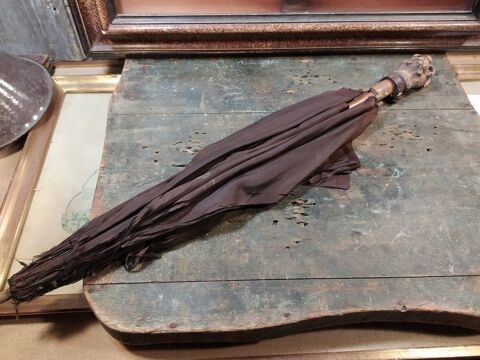 Ancienne Ombrelle XIXme Tte de Chien Foret Noire 45 Loches (37)