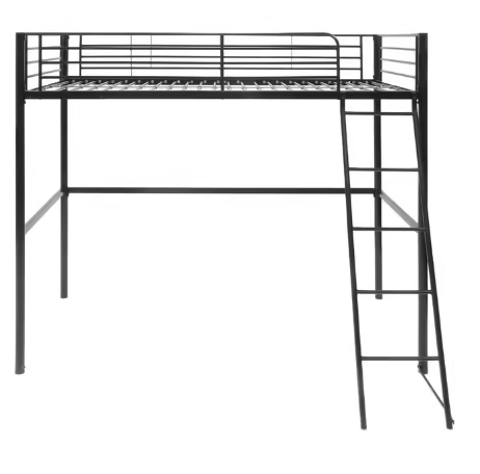 Lit et Matelat 90cm x 190cm Mezzanine Noir 50 Le Cannet (06)