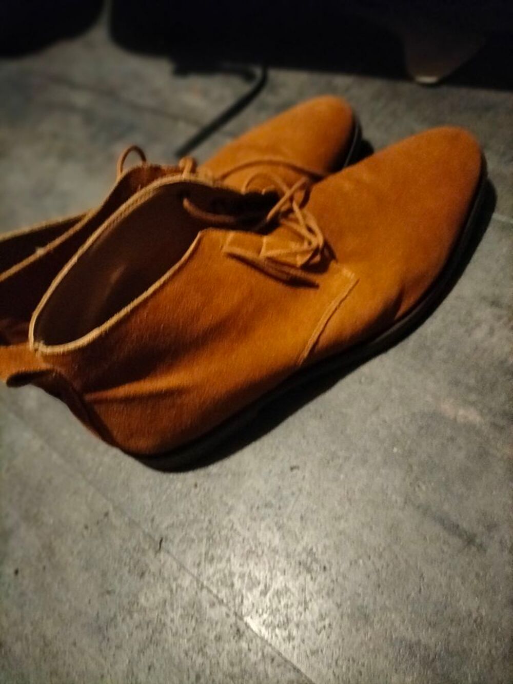 Boots a lacets Camel Celio cuir pointure 44 tr&egrave;s bon &eacute;tat Chaussures