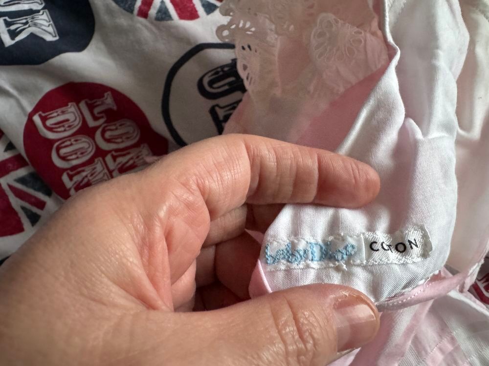 ? Robe b&eacute;b&eacute; Baby Dior ? Rayures rose &amp; blanc ? Dentelle Vêtements enfants
