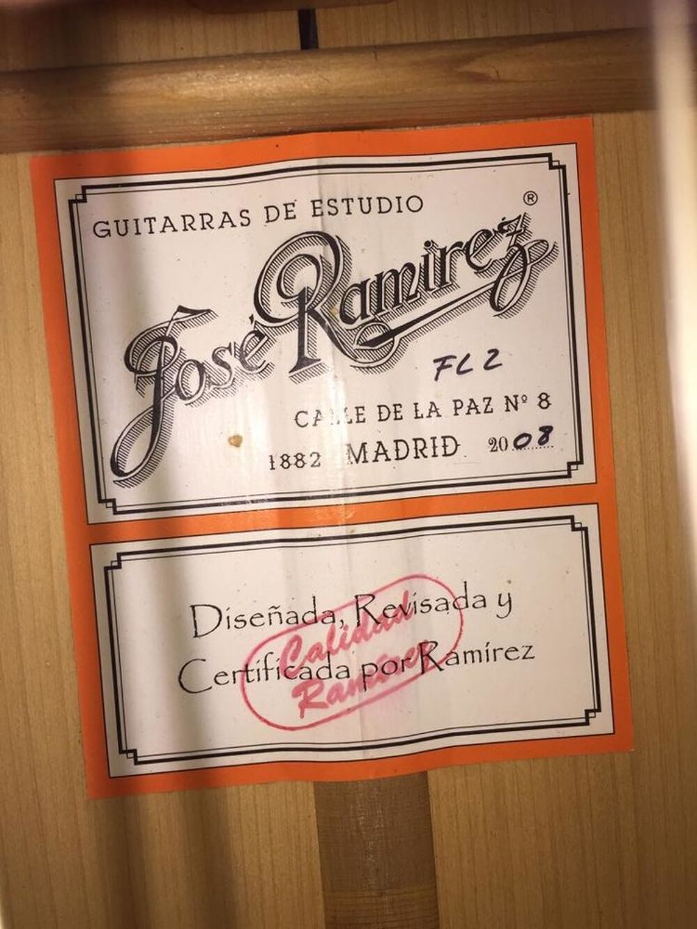 ma Guitare de flamenco Ramiez FL2 de 2008 Instruments de musique
