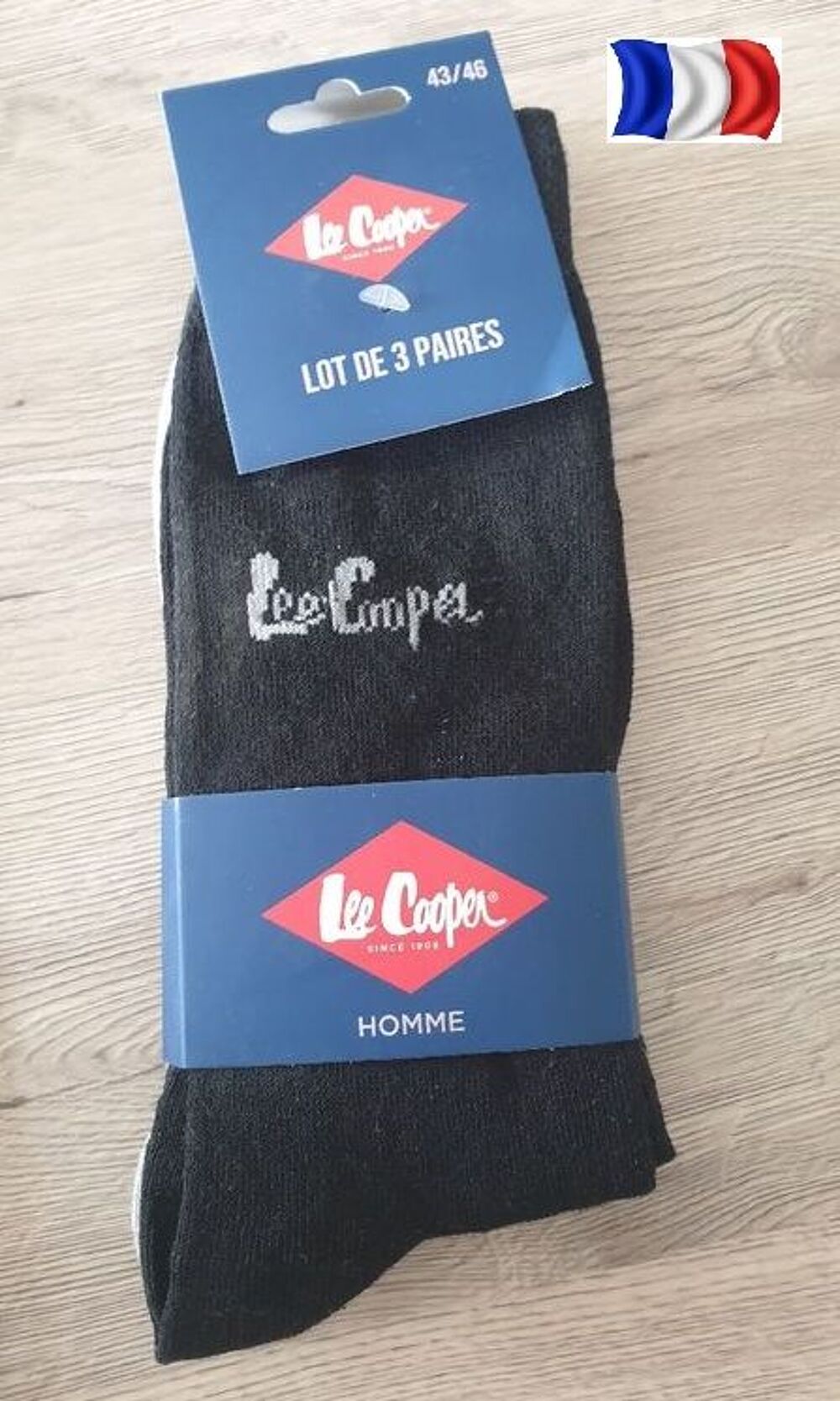 Chaussette LEE COOPER x3 taille 43-46 Noire Vêtements