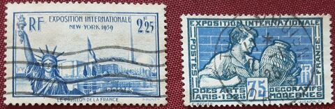TIMBRES � collection exposition internationale 1925 & 1939 1 Pontoise (95)