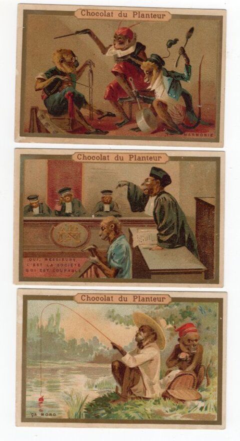 Trois chromos anthropomorphes 4 Cromac (87)