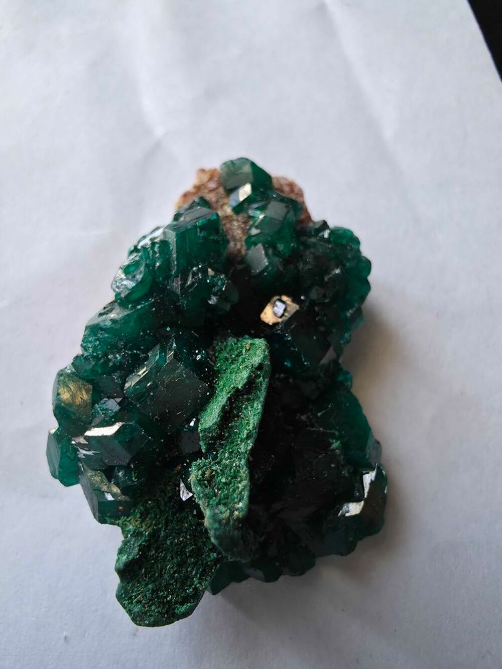 V&eacute;ritable Dioptase Vert Emeraude-Sp&eacute;cimen Rare 