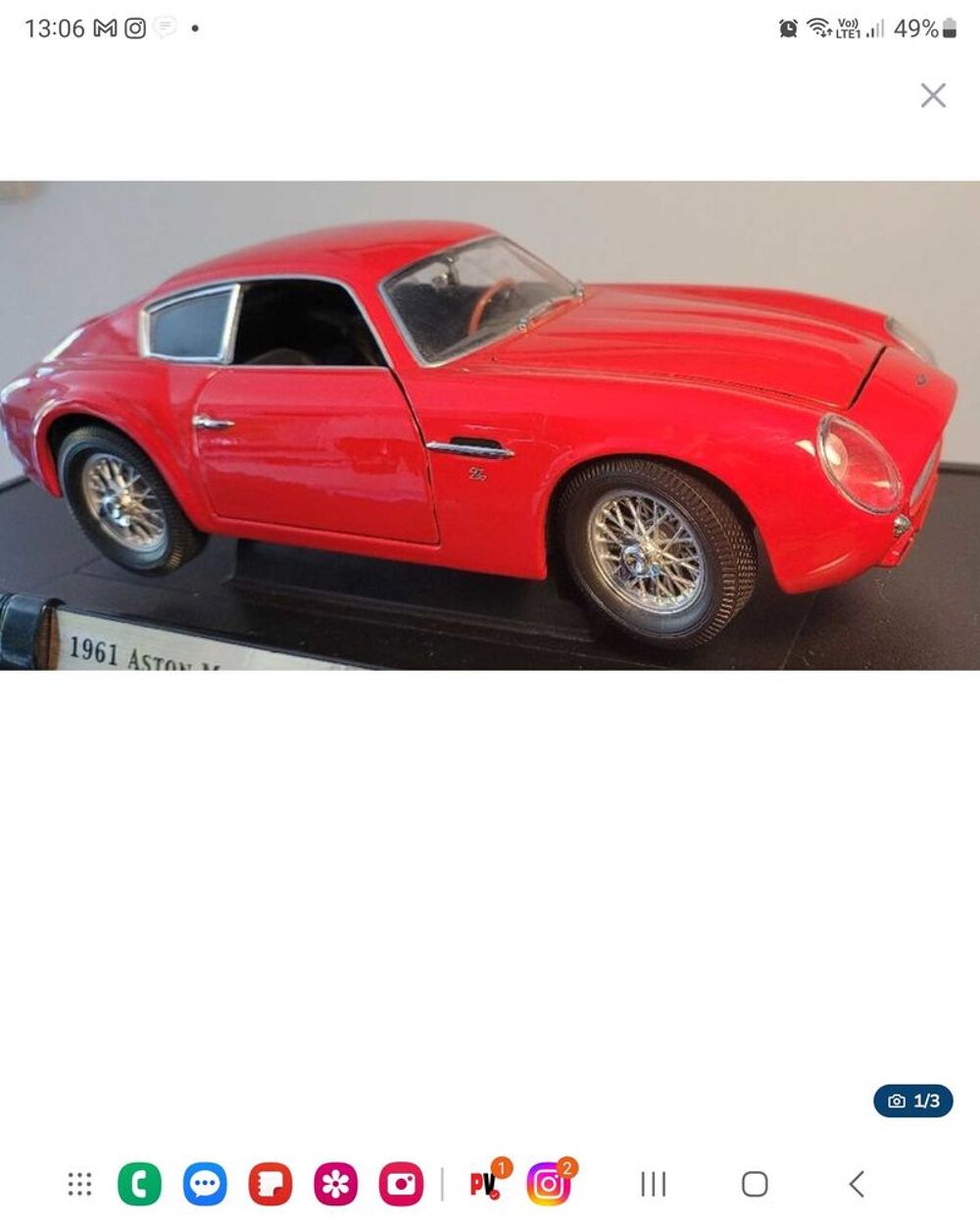 aston martin zagato 1961 en 1/18 
