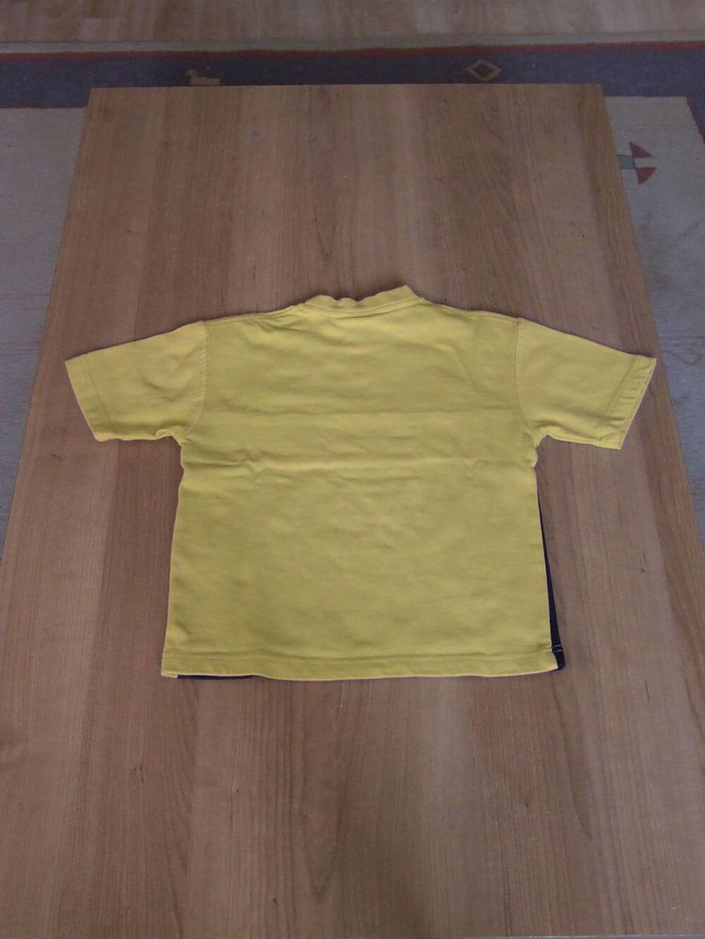 Tee-shirt manches courtes &eacute;pais, Jaune et bleu marine Vêtements enfants