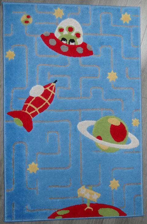 Tapis bleu enfant 100x150 motif Espace excellent �tat 15 Cormeilles-en-Parisis (95)