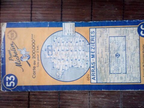 Carte Michelin Vintage - Arras-M�zi�res N�53 0 Battrans (70)