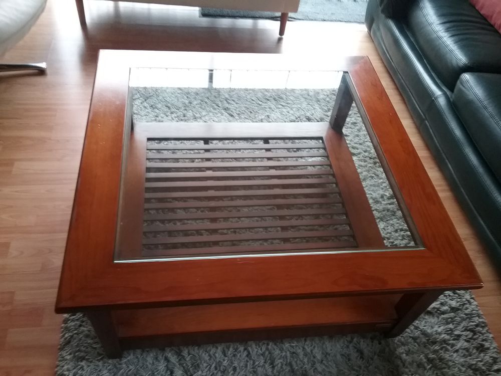 table basse double plateau Meubles