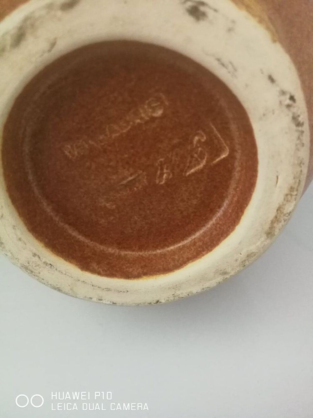 Vase Vallauris c&eacute;ramique marron Décoration