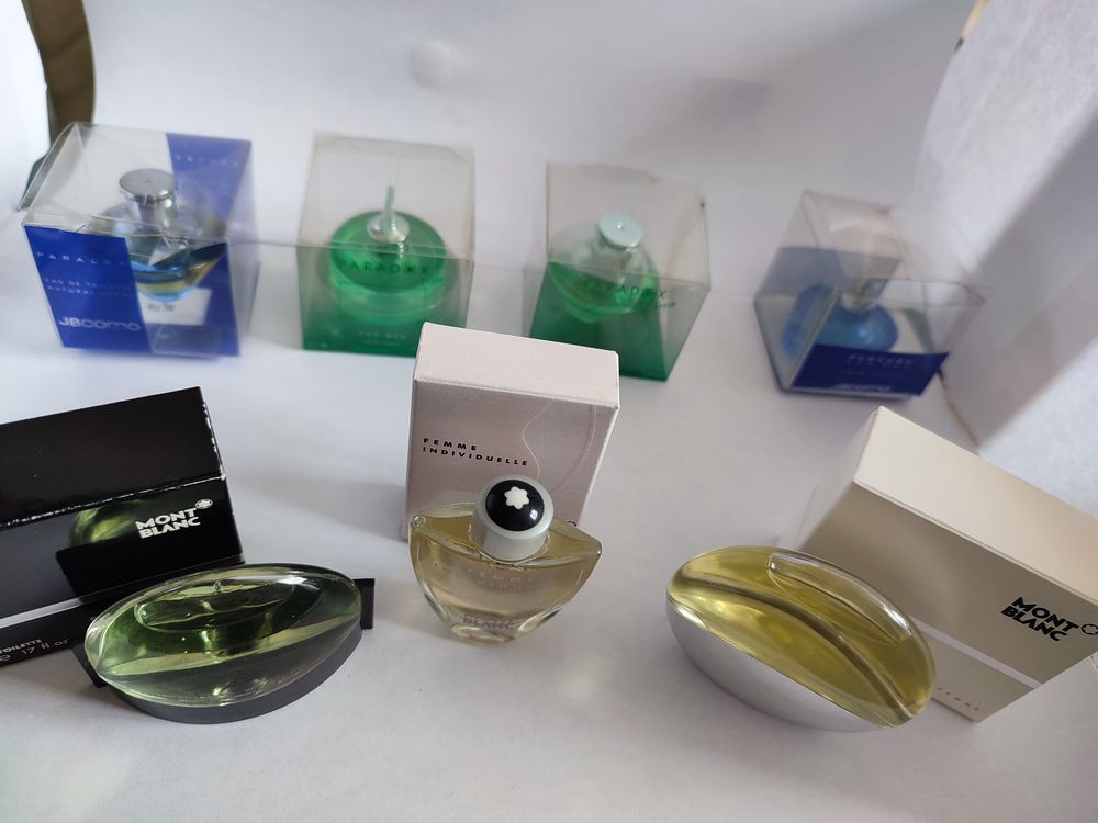 Miniatures de parfum Jacomo et MontBlanc 