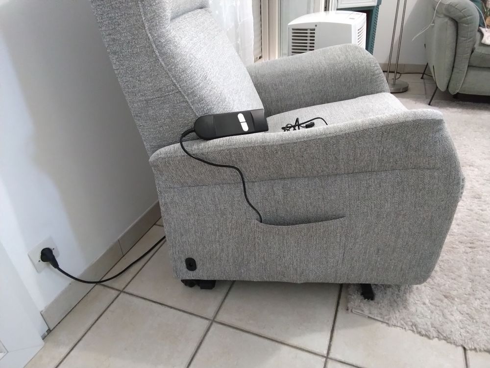2 Fauteuil tissu gris Meubles