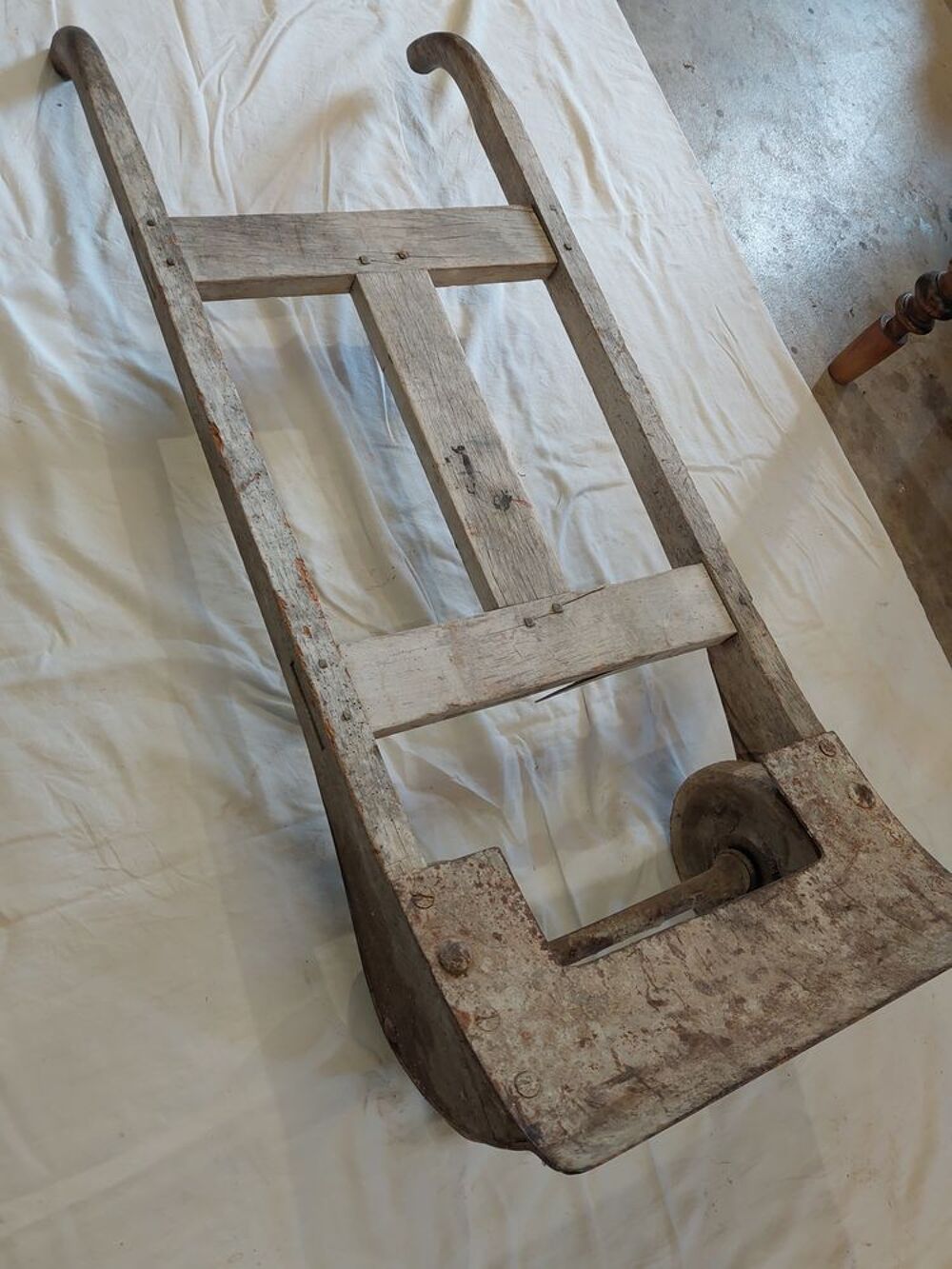 Diable ancien tout en bois Jardin