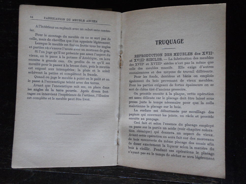 LES LIVRES UTILES: TRUCS et PROC&Eacute;D&Eacute;S.1920. MENUISERIE Livres et BD