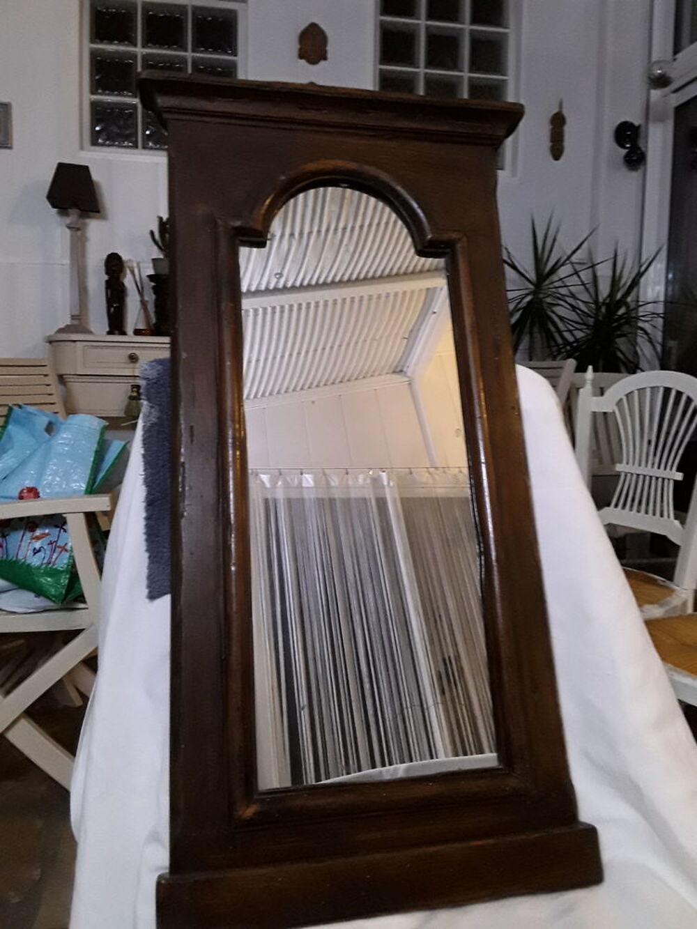 MIROIR ANCIEN AVEC CADRE EN BOIS EN EXCELLENT &Eacute;TAT Décoration