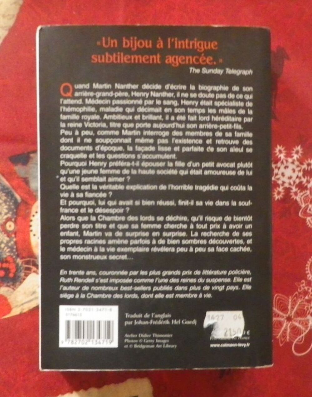 CRIME PAR ASCENDANT de Ruth RENDELL Ed. Calmann-L&eacute;vy Livres et BD