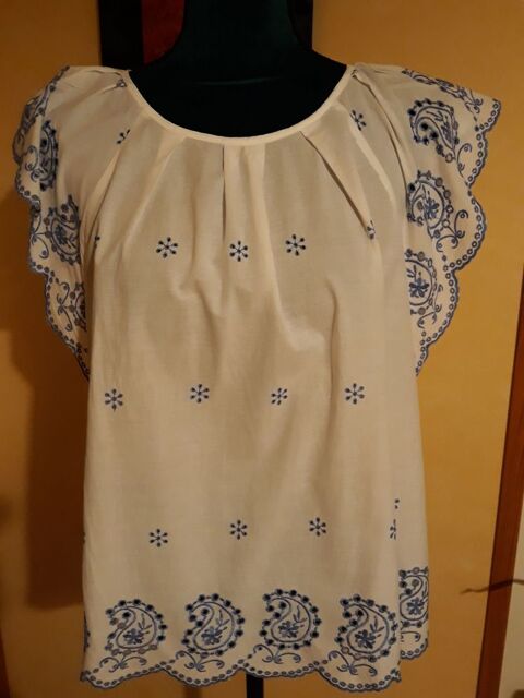 Tunique blanc et bleu - Tex - Taille 38 6 Livry-Gargan (93)