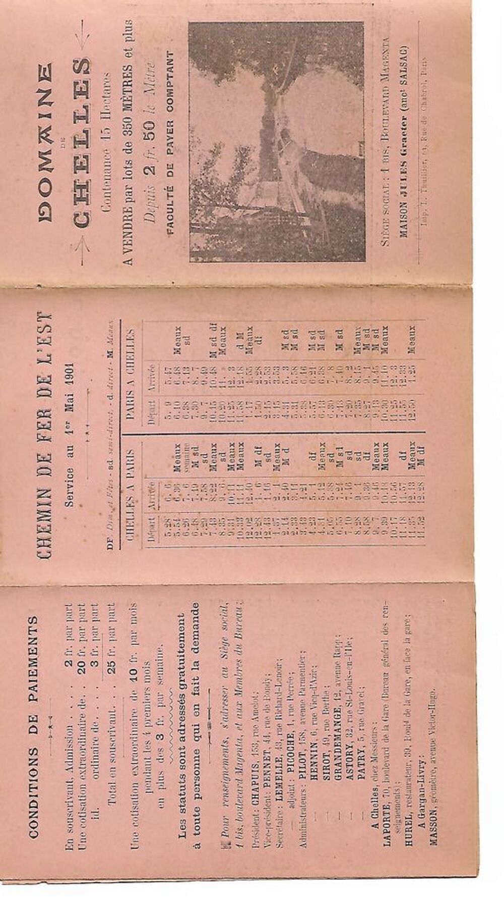 Domaine de Chelles 77 500 en 1901 