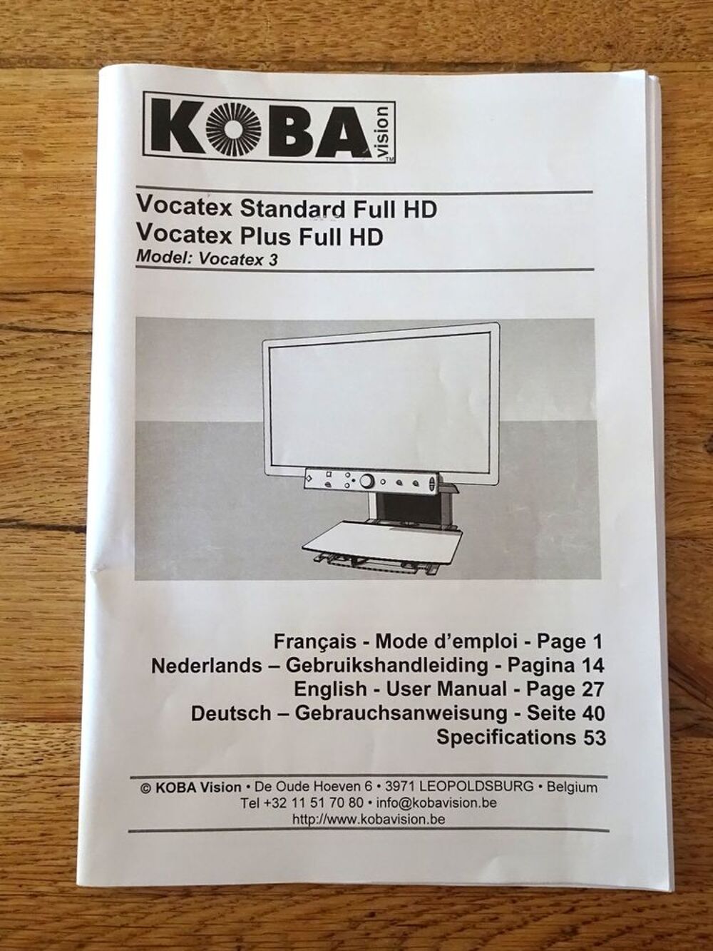 T&eacute;l&eacute;-agrandisseur Koba Vision VOCATEX3 Matériel informatique