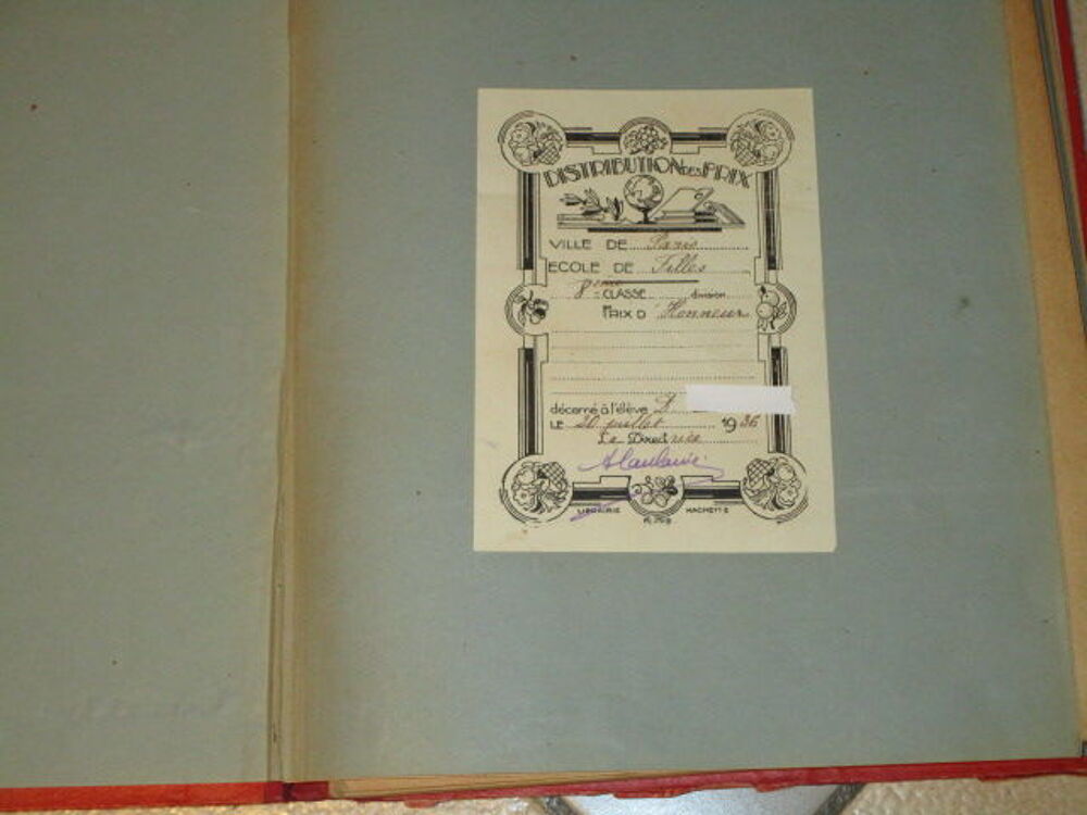 VIEUX LIVRE PRIX D ECOLE 1936 PARIS "ROMAN DE RENARD" 