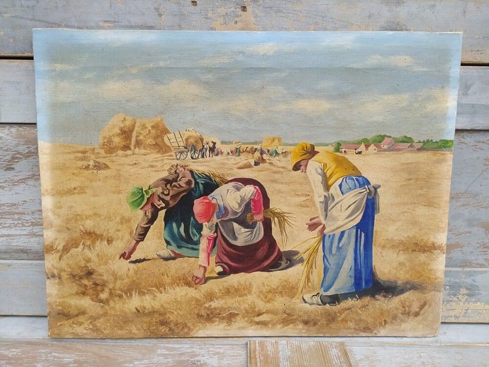Ancien Tableau Les Glaneuses d'Apr&egrave;s Jean Fran&ccedil;ois Millet&nbsp; 
