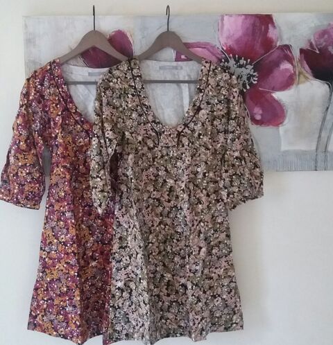 Petite robe fleurie esprit rtro Hiver M. en 3 / 4 - T 36 8 Domart-en-Ponthieu (80)