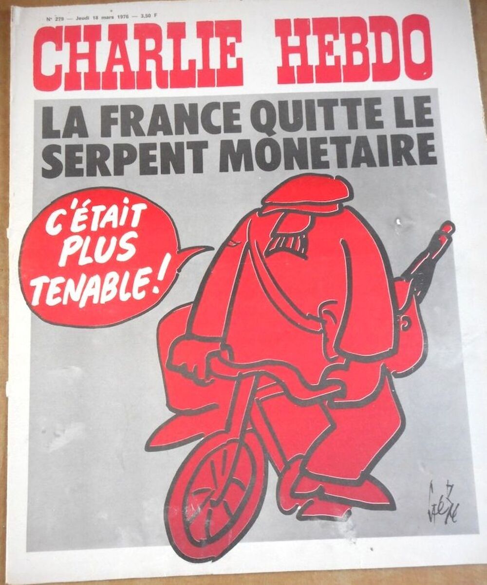 CHARLIE HEBDO N&deg; 279, 18-3-1976, La France quitte le serpen 