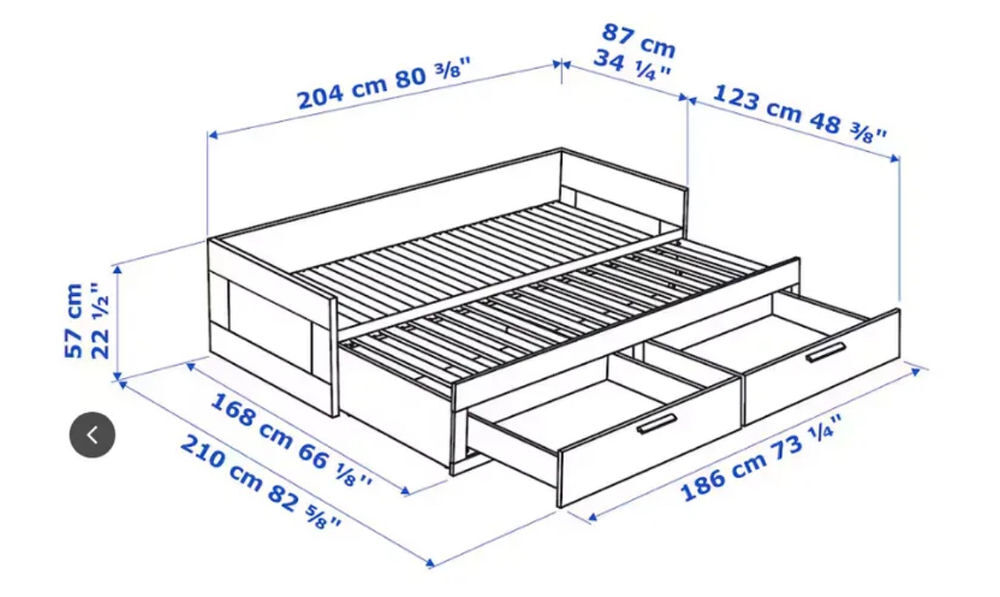 Canap&eacute; convertible IKEA brimnes Meubles