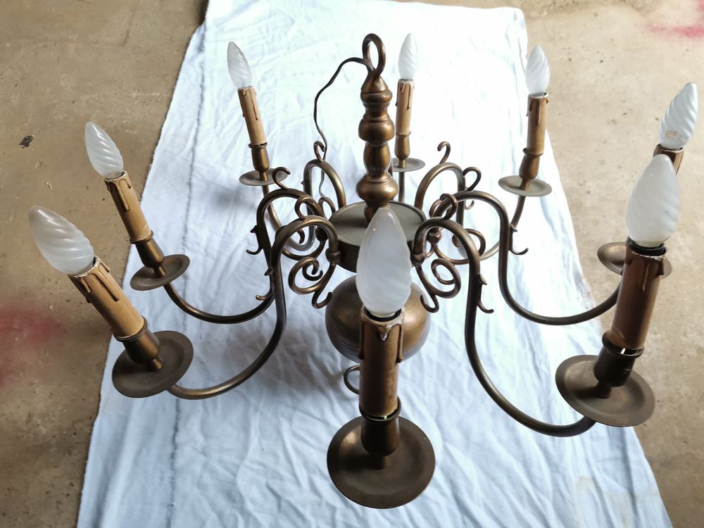 Lustre laiton tr&egrave;s bon &eacute;tat Décoration