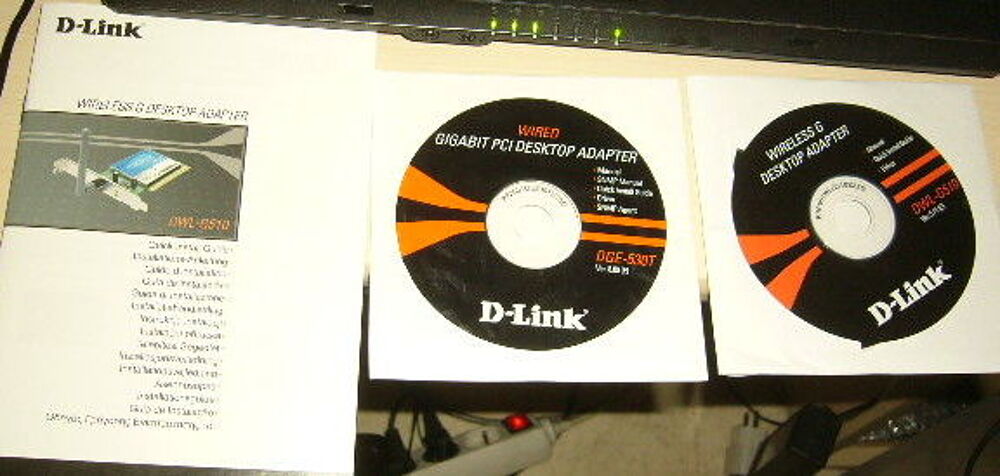 2 CD d'installation D-Link pour wireless G+ notice Matériel informatique