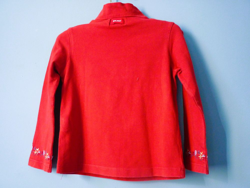 Pull Berlingot fille 4 ans rouge TBE Vtements enfants