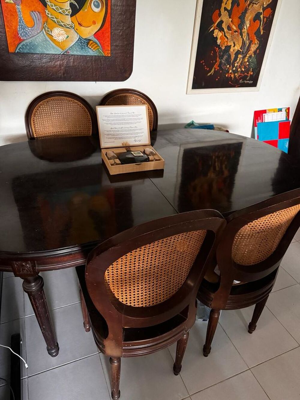 Table + 4 chaises Mahogany Meubles