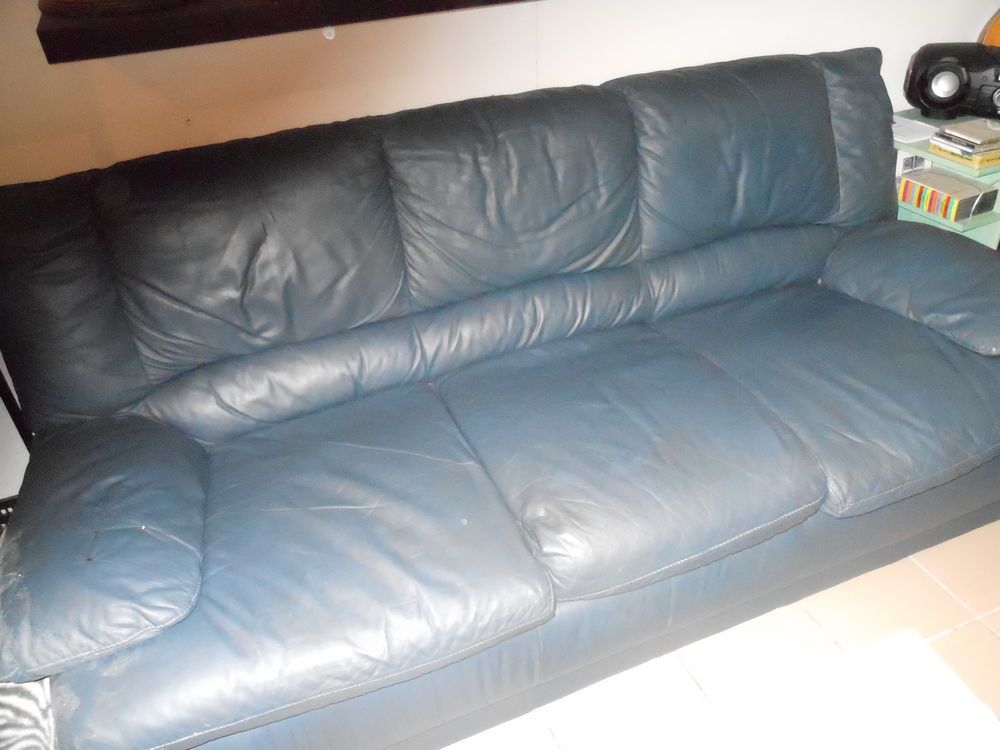 canape cuir 3 places type clik clak Meubles