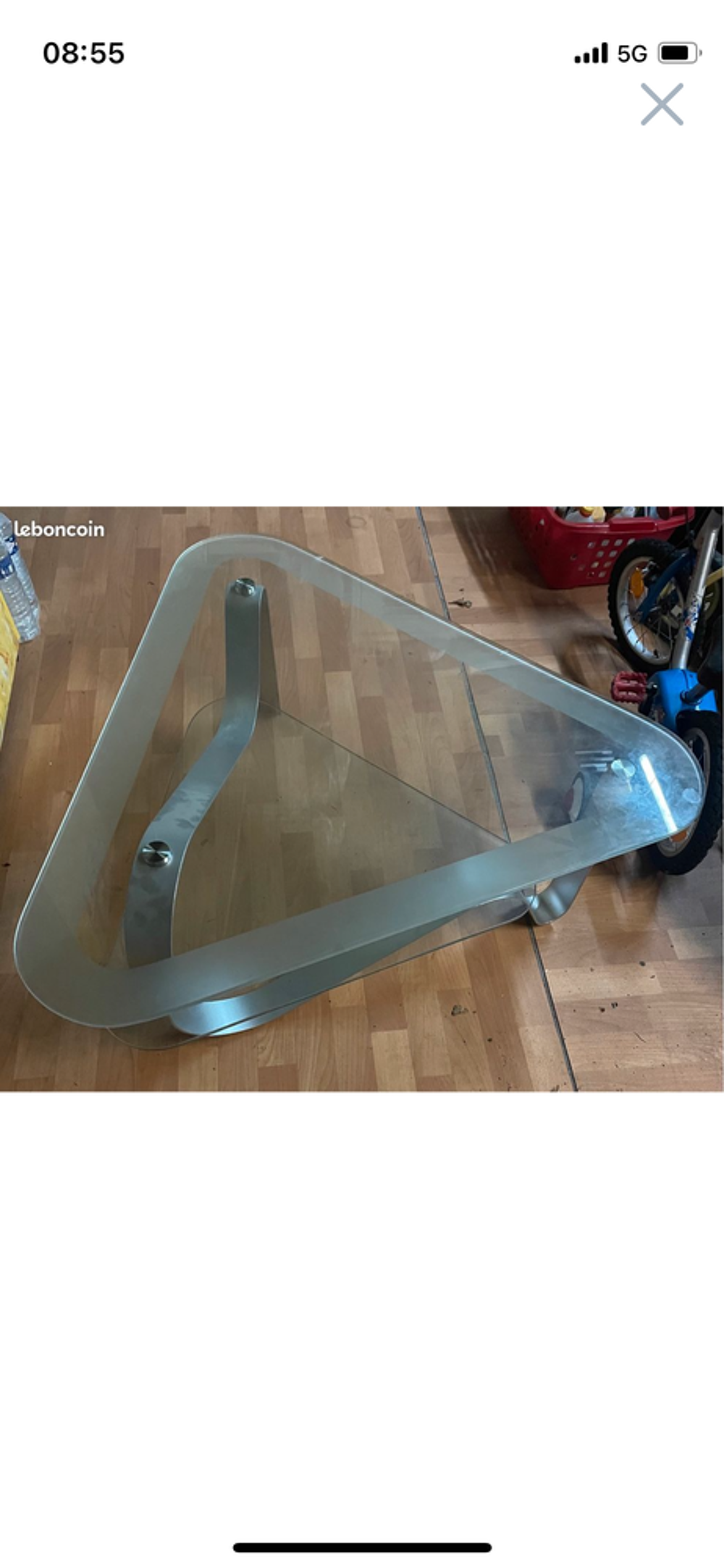 Table basse d'angle en verre Meubles